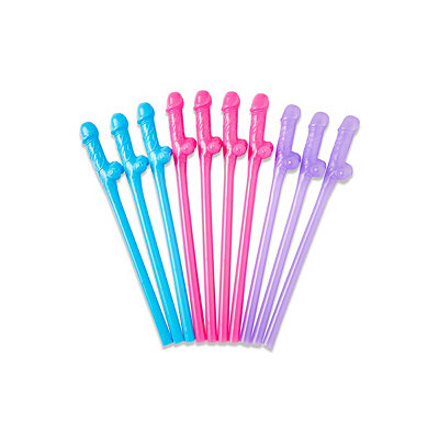 Bachelorette Party Penis Straw - 10 Pack - Spencer's