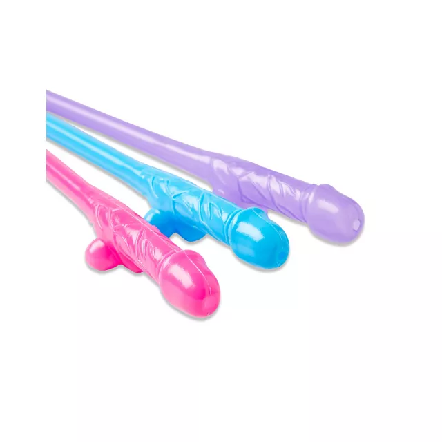 Bachelorette Party Penis Straw - 10 Pack at Spirit Halloween