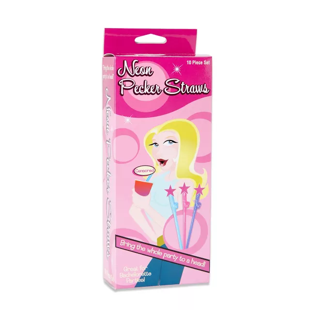Bachelorette Party Penis Straw - 10 Pack at Spirit Halloween