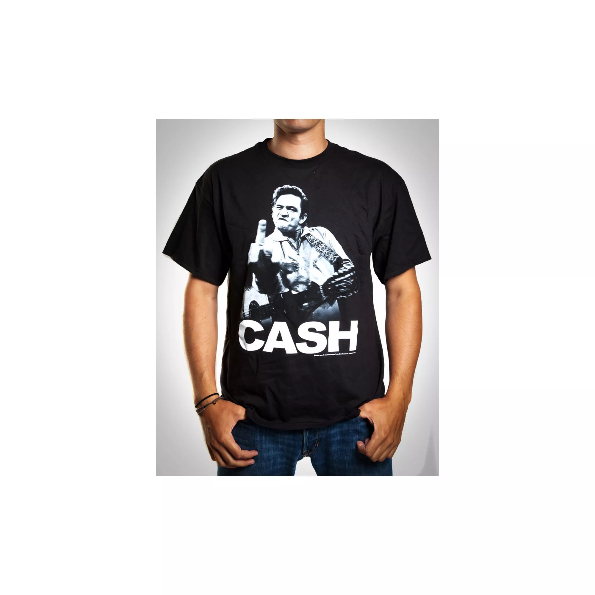 Finger Johnny Cash T Shirt at Spencer's