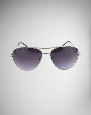 Metal Aviator Sunglasses - Silver