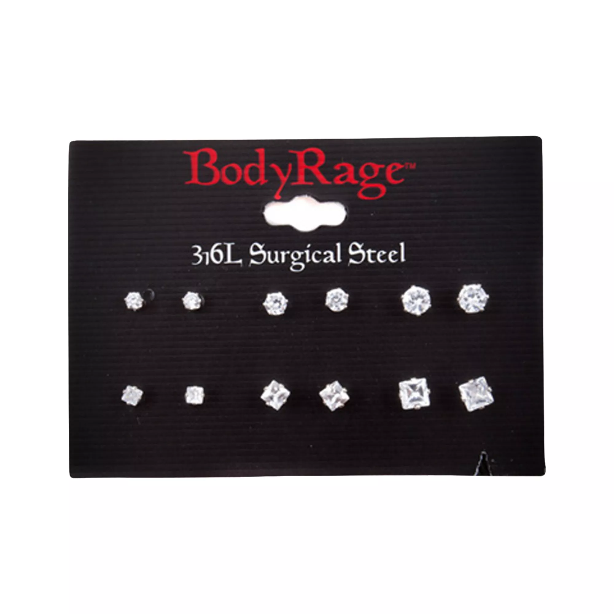 CZ Stud Earrings - 6 Pair at Spencer's