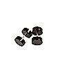 Black Plain Fake Plug Earrings 2 Pack - 16 Gauge