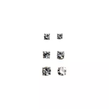 Clear Round CZ Stud Earrings 3-Pack at Spencer's
