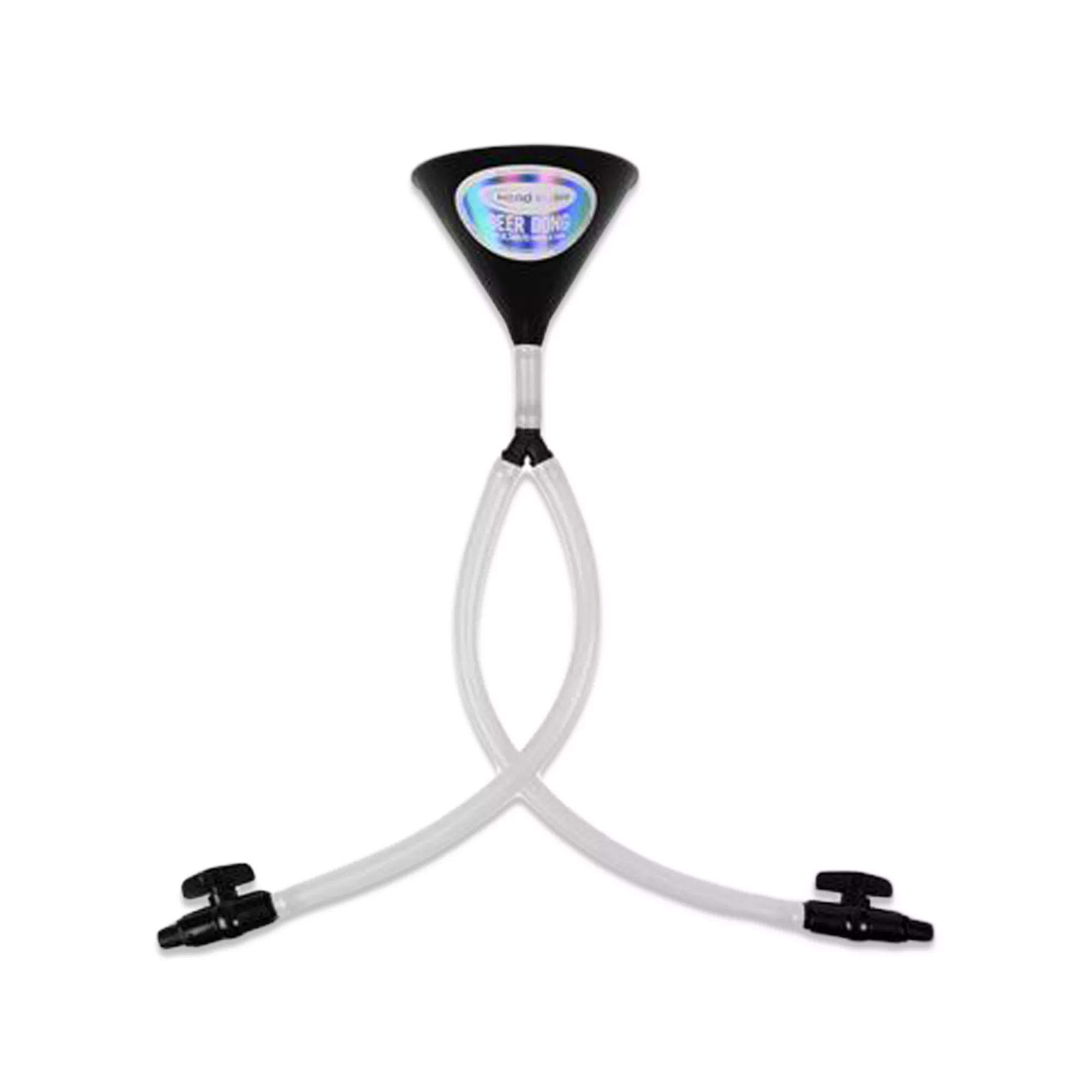 Double Header Beer Bong - 24 Inch Black & White at Spencer's