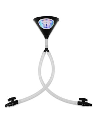 Double Header Beer Bong - 24 Inch Black & White