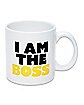 Oversized I Am the Boss Coffee Mug - 22 oz.