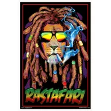 Lion Rastafari Black Light Poster at Spencer's