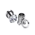 Clear CZ Silver-Plated Plugs at Spencer's