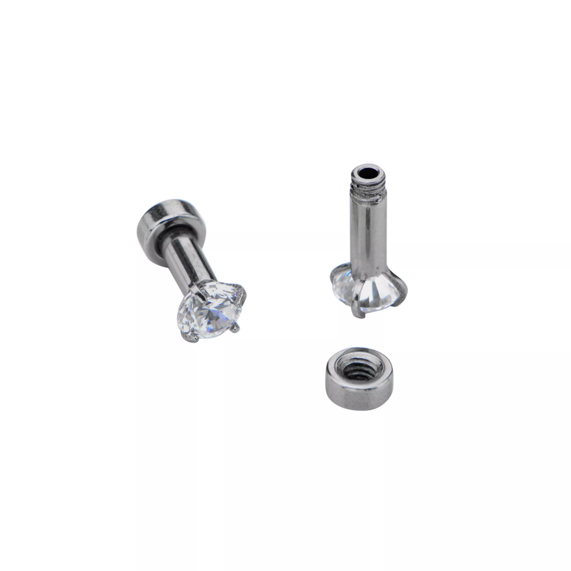 Clear CZ Silver-Plated Plugs at Spencer's