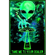 Take Me to Your Dealer Alien Black Light Poster at Spencer's