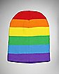 Rainbow Striped Beanie