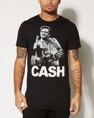 johnny cash middle finger t-shirt t shirt tee tshirt