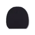 Black Slouch Rib Hem Beanie Hat at Spencer's