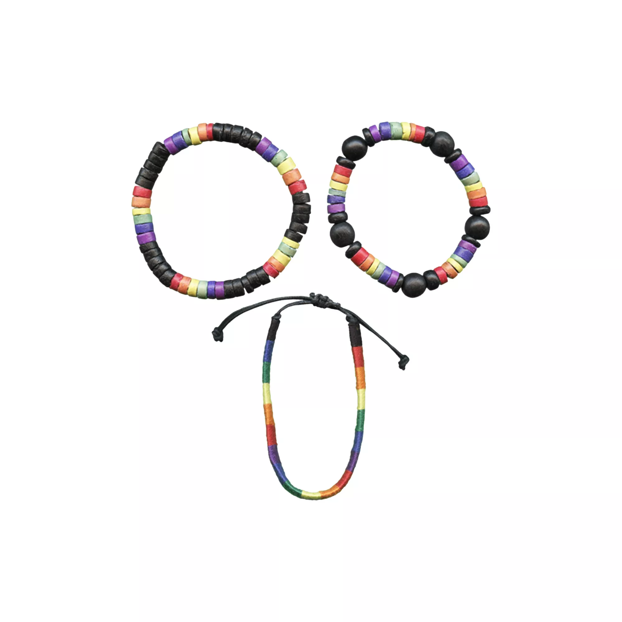 Rainbow Pride Bead Bracelet 3-Pack at Spencer's
