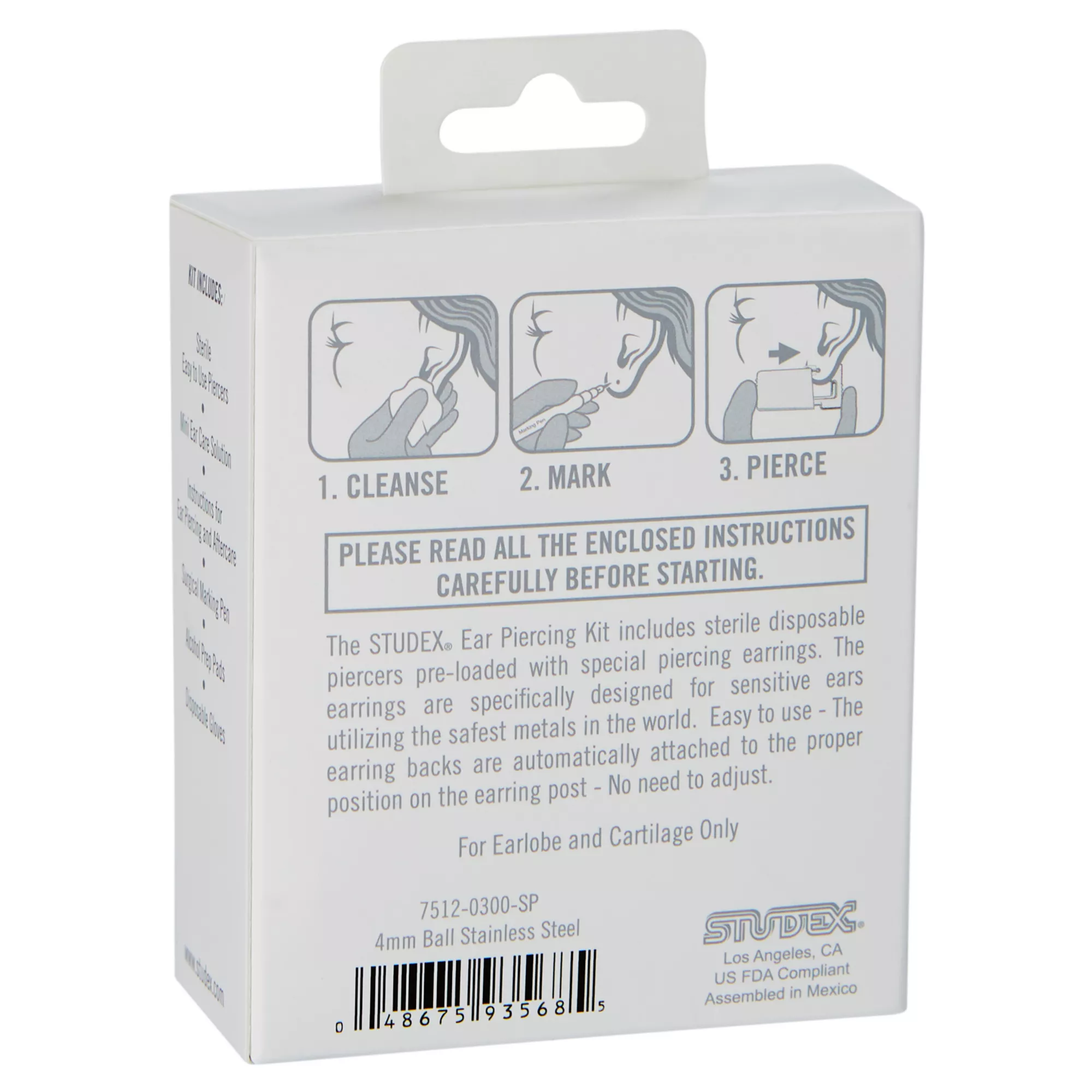 Stainless Steel Ear Piercer Kit at Spencer's