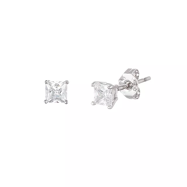 Square CZ Stud Earrings at Spencer's