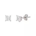 5mm Square Clear CZ Stud Earrings at Spencer's