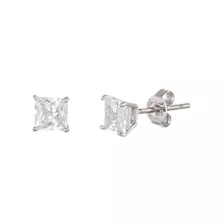 5mm Square Clear CZ Stud Earrings at Spencer's