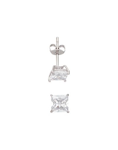 Square CZ Stud Earrings