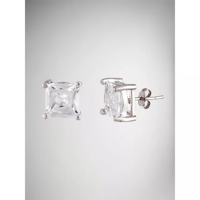 Square CZ Stud Earrings at Spencer's