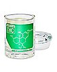 Foil Print THC Green Glass Stash Jar - 3 oz