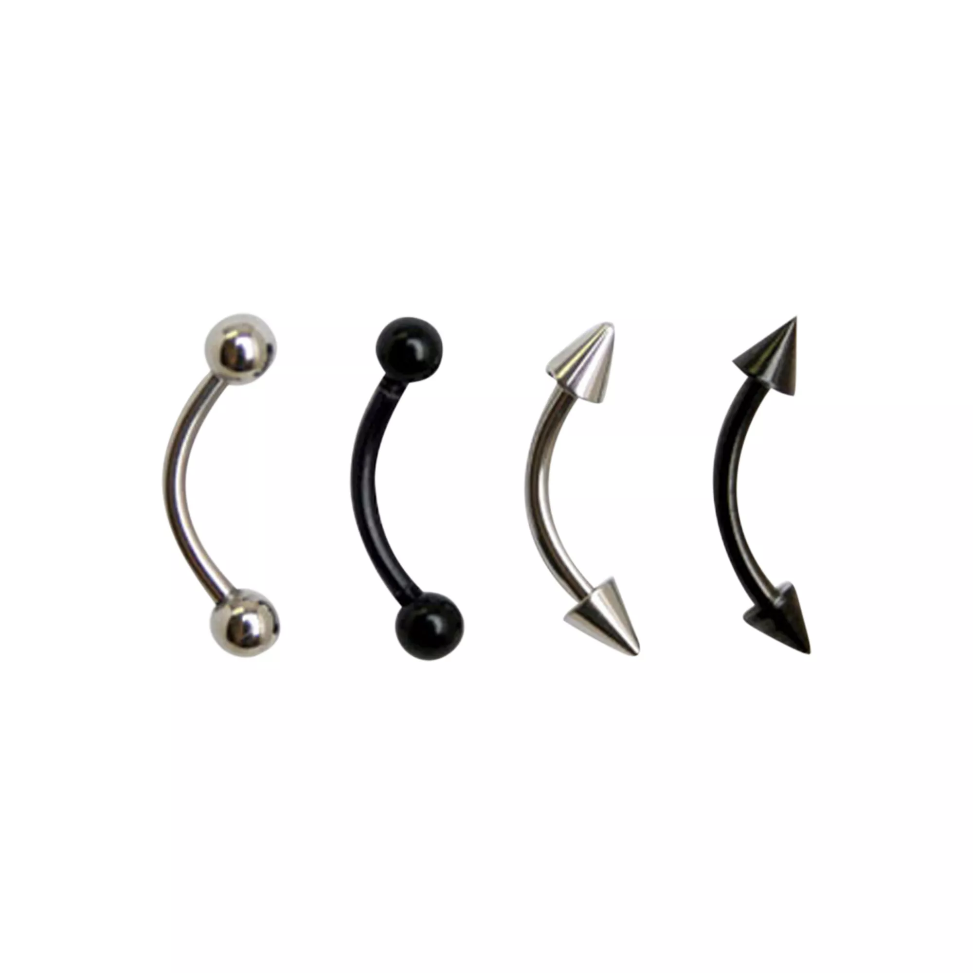 Black Curve Barbells 2 Pack - 16 Gauge at Spencer's