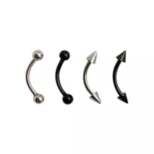 Black Curve Barbells 2 Pack - 16 Gauge at Spencer's