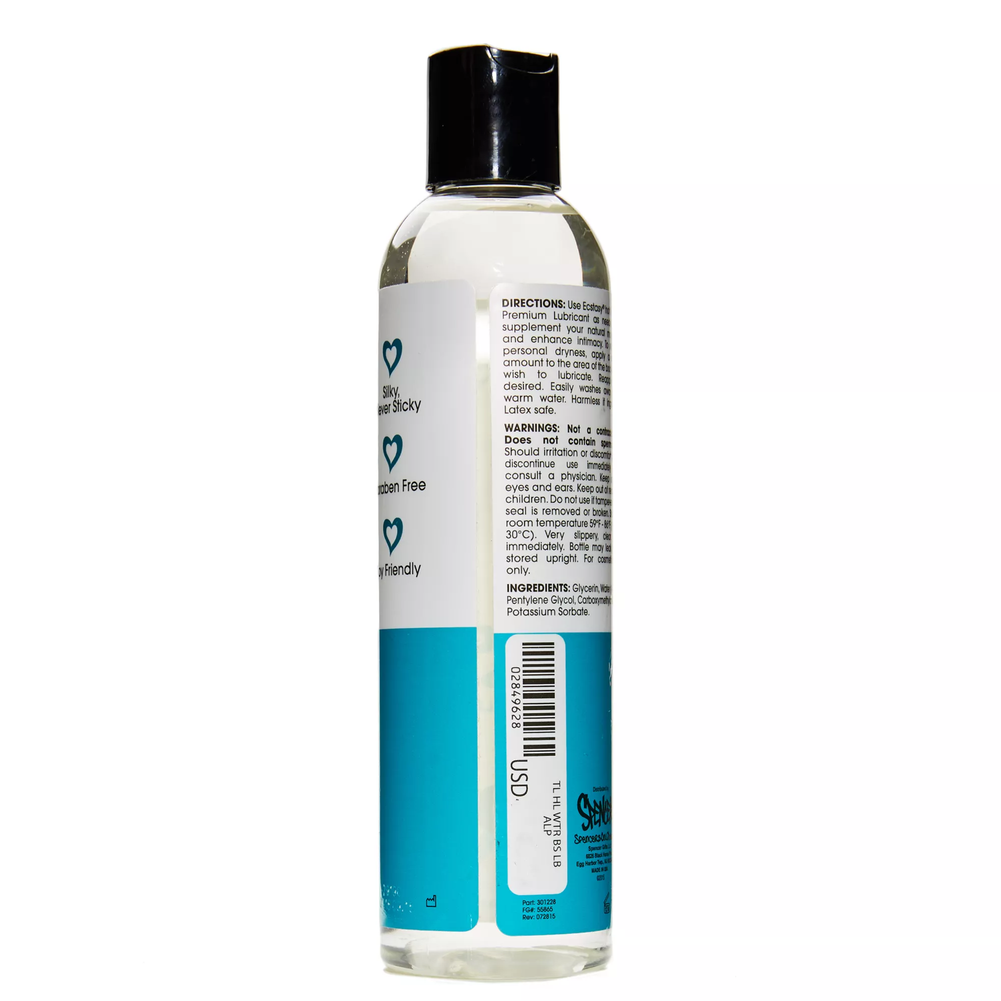 Ecstasy Premium Water-Based Lube 8 oz. - Hott Love at Spencer's