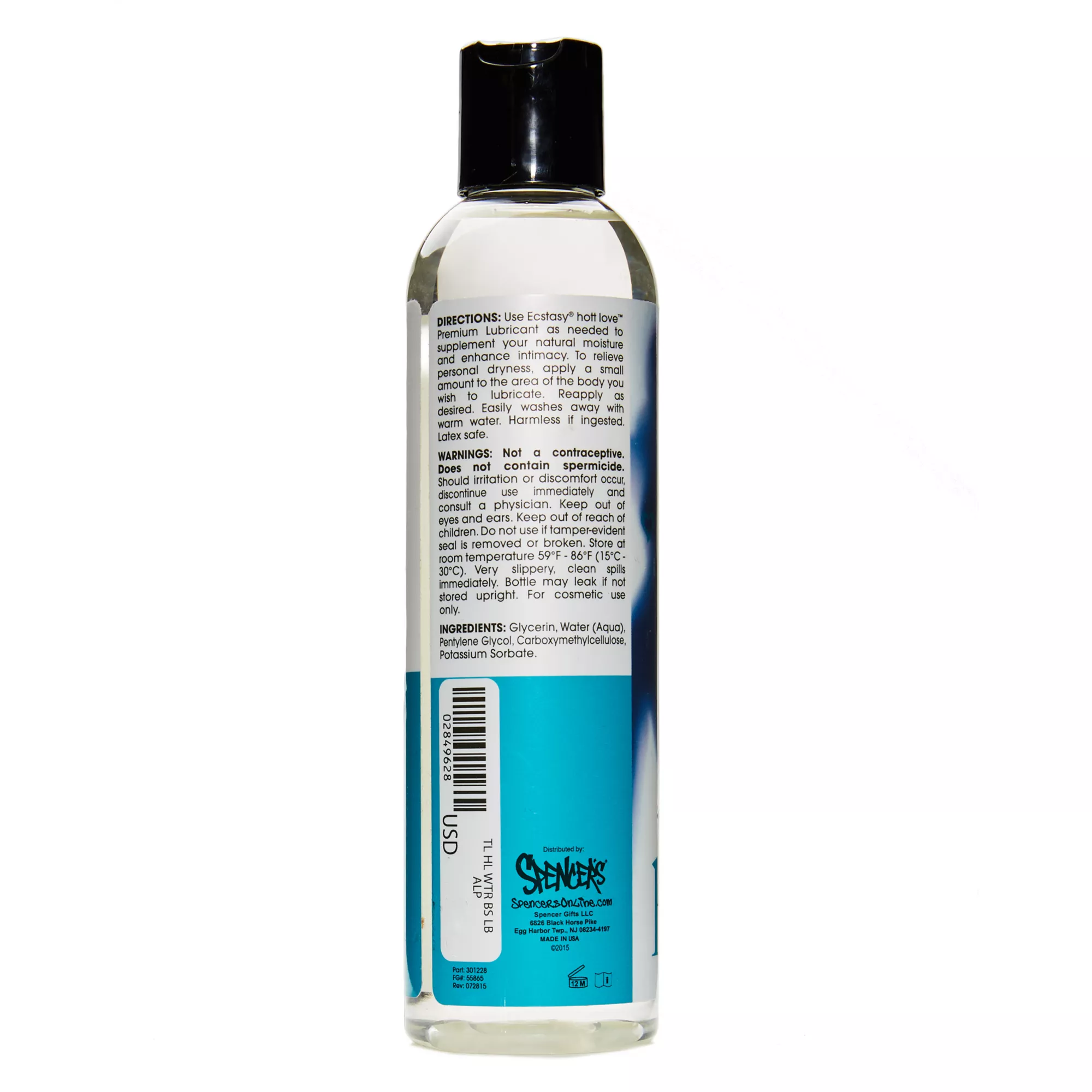 Ecstasy Premium Water-Based Lube 8 oz. - Hott Love at Spencer's