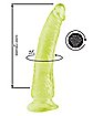 Afternoon D-Light Basix Rubber Works Glow-in-the-Dark Slim Dildo 7 Inch - Hott Love Extreme
