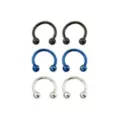 Multi-Pack Blue Horseshoe Rings - 3 Pair at Spencer's