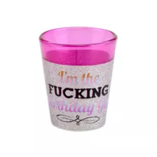 F'in Birthday Girl Bling Shot Glass 2 oz. at Spencer's