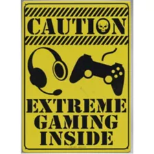 Caution Extreme Gaming Metal Sign at Spencer's