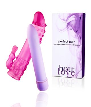 Perfect Pair Waterproof Vibrator with Rabbit Sleeve 6.5 Inch – Hott Love