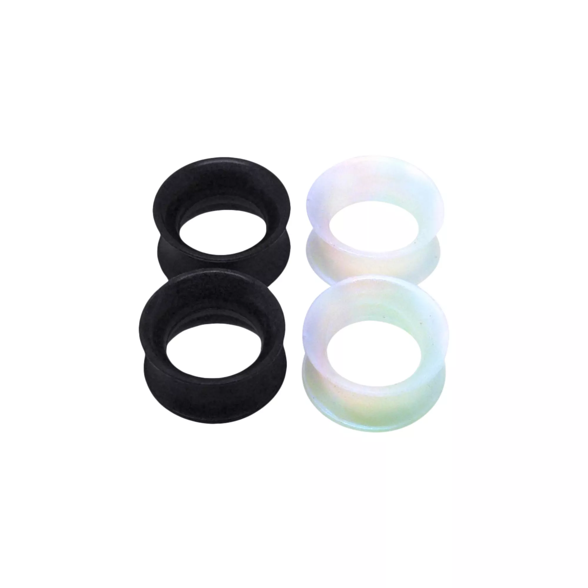 Multi-Pack Glow In The Dark Opal-Effect Tunnel Plugs - 2 Pair