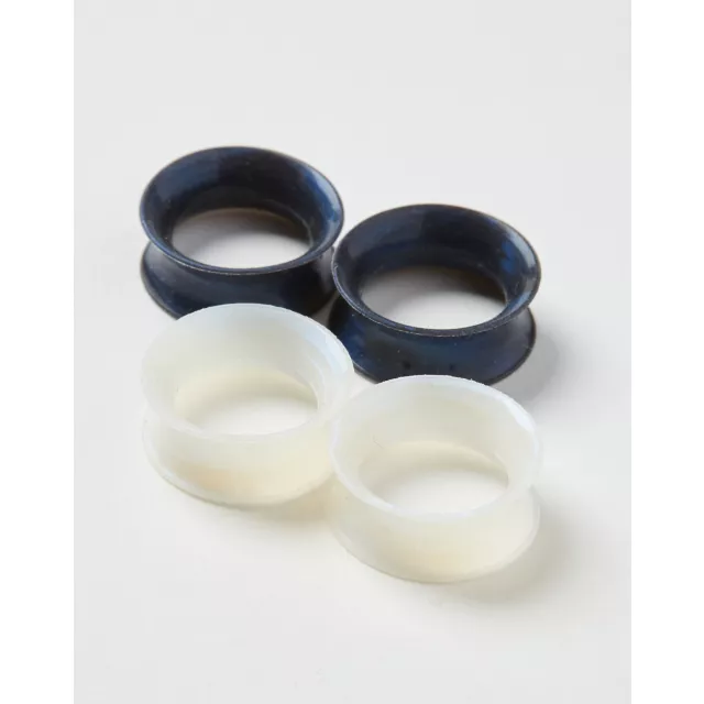 Multi-Pack Glow In The Dark Opal-Effect Tunnel Plugs - 2 Pair