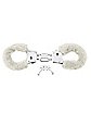 White Furry Handcuffs - Pleasure Bound