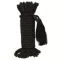 Silky Shackles Bondage Rope Black - Pleasure Bound at Spencer's