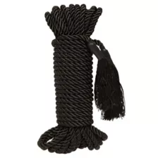 Silky Shackles Bondage Rope Black - Pleasure Bound at Spencer's