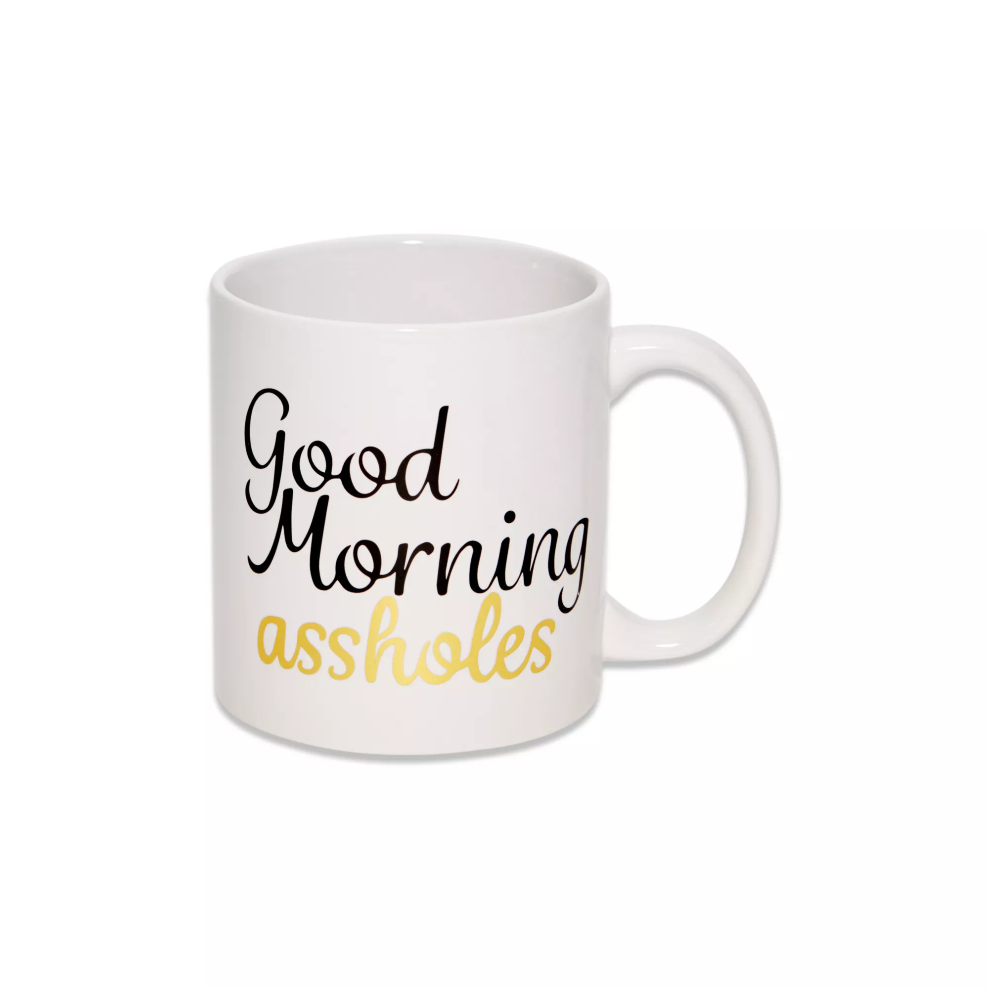 Good Morning Assholes Coffee Mug - 22 oz. at Spencer's