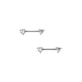 Clear CZ Heart Nipple Barbells at Spencer's