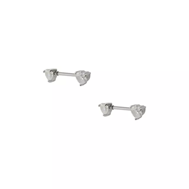 Clear CZ Heart Nipple Barbells at Spencer's