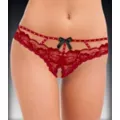 Embellished Caged Lace Crotchless Thong Panties at Spencer's