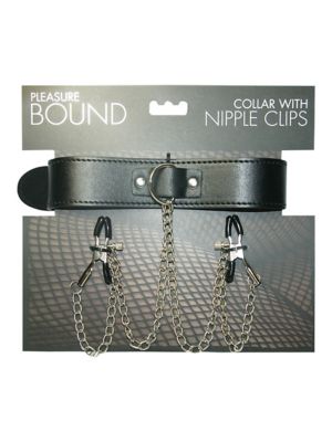 Collar with Nipple Clamps – Pleasure Bound
