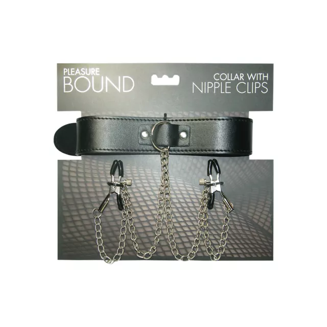 Collar with Nipple Clamps - Pleasure Bound at Spencer's