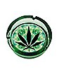 Green and Black Weed Leaf Ashtray