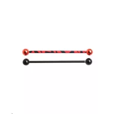 Red and Black Industrial Barbell - 14 Gauge at Spencer's
