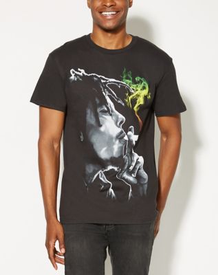 Rasta Smoke Bob Marley T shirt - Spencer's