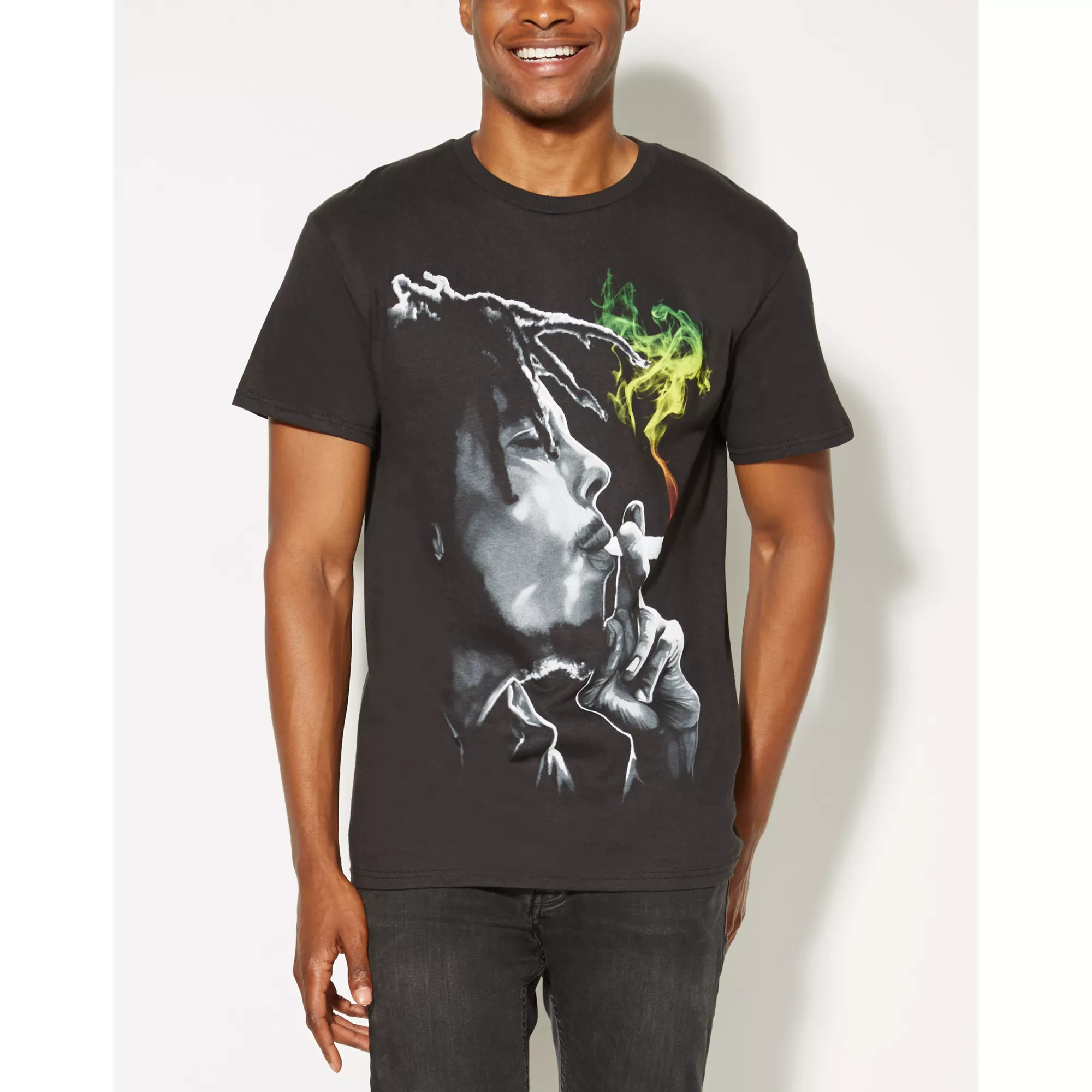 Rasta Smoke Bob Marley T shirt at Spencer's
